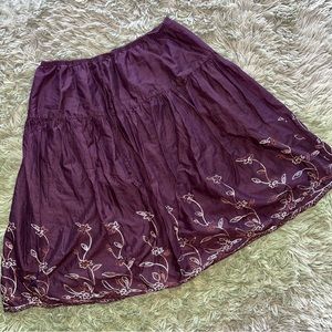 Y2K VINTAGE EMBROIDERED MIDI SKIRT JKLA